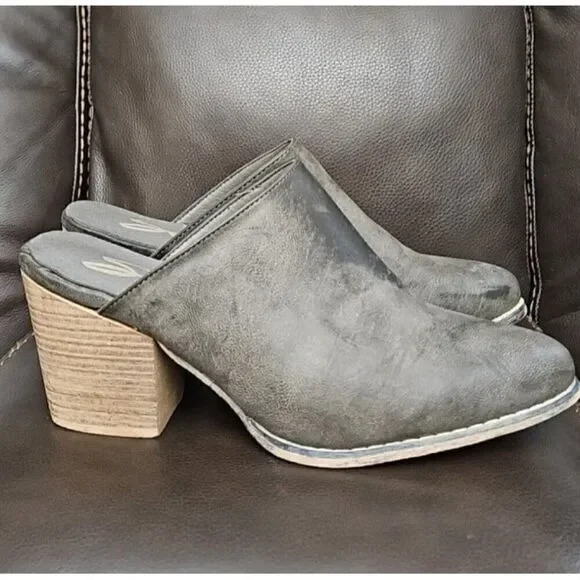 Seven 7 Dandy Mules Stacked Block Heel Slip-on Shoes Women's Size 7 - Picture 4 of 7